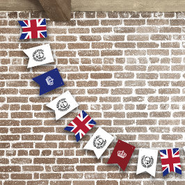 Kung Charles III, Krona och British Union Jack Vimplar
