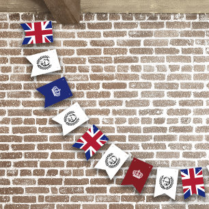 Kung Charles III, Krona och British Union Jack Vimplar