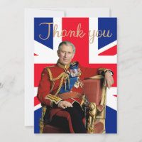 Kung Charles III med brittisk flagga