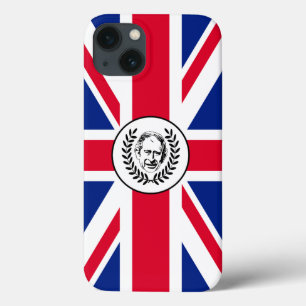 Kung Charles III om British Union Jack Flagga
