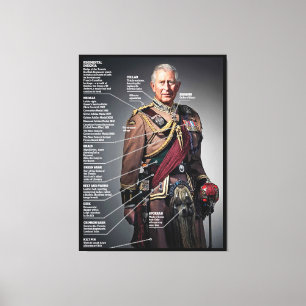 Kung Charles III Överste i Toronto Scottish Canvastryck