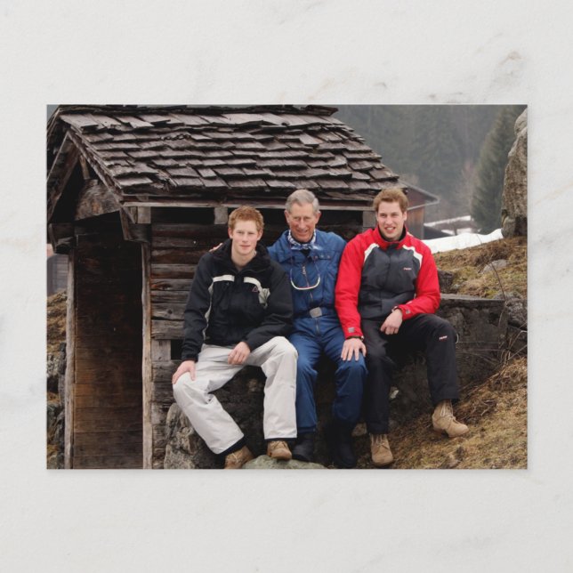 Kung Charles III Princes William & Harry 2005 Vykort (Framsida)