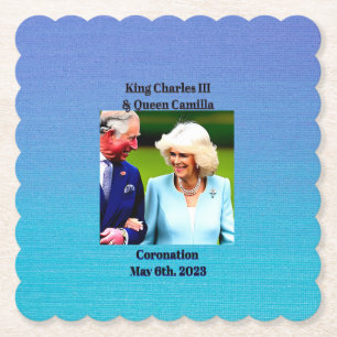 Kung Charles III & Queen Camilla Coronation Underlägg Papper