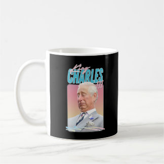 Kung Charles III - Retro Aesthetic Fläkt Design Kaffemugg