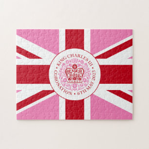 Kung Charles III Royal Coronation Logotyp Patrioti Pussel