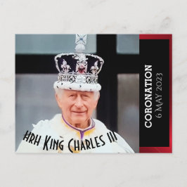 Kung Charles III:s kröning minnes- Vykort