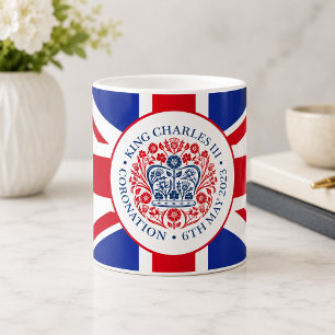 Kung Charles III:s kungliga kröningslogotyp patrio Kaffemugg