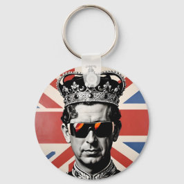 kung Charles iii sunglass Union jack Nyckelring