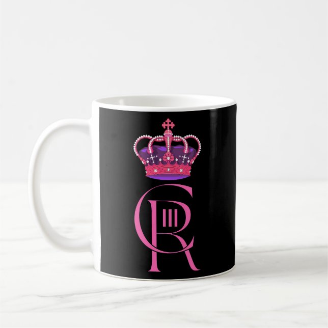 Kung Charles III Tshirtking Charles III Coronation Kaffemugg (Vänster)