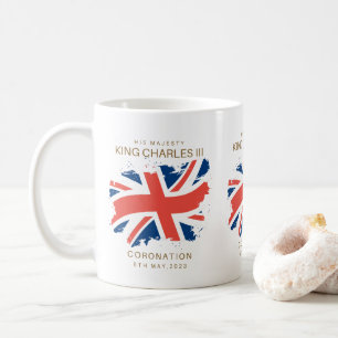 Kung Charles III Union Jack Flagga Kaffemugg