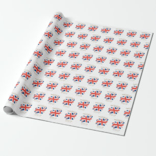 Kung Charles III Union Jack Flagga Presentpapper