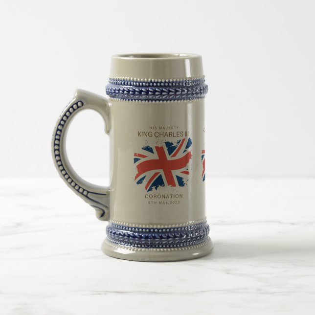 Kung Charles III Union Jack Flagga Sejdel (Vänster)