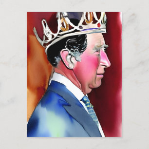 Kung Charles III Vykort