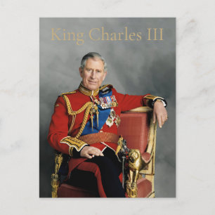 Kung Charles III Vykort