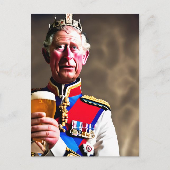 Kung Charles III Vykort (Framsida)