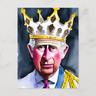 Kung Charles III Vykort