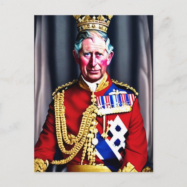 Kung Charles III Vykort (Framsida)