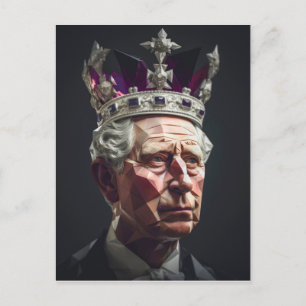 Kung Charles III Vykort