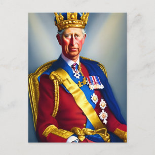 Kung Charles III Vykort