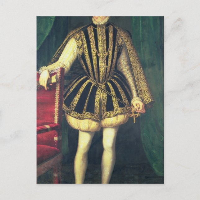 Kung Charles IX av Frankrike, c.1565 Vykort (Framsida)
