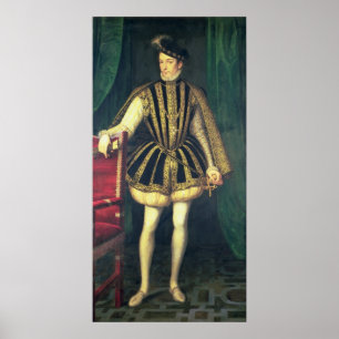 Kung Charles IX av frankriken, c.1565 Poster