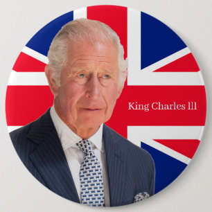 Kung Charles lll Badge Knapp
