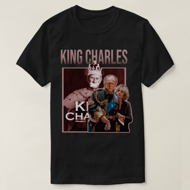 kung charles lustiga retro - Kung Charles T Shirt (Design framsida)