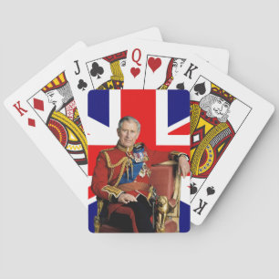 Kung Charles med flagga Casinokort