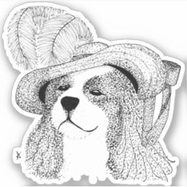 Kung Charles och Finare Hat Klistermärken