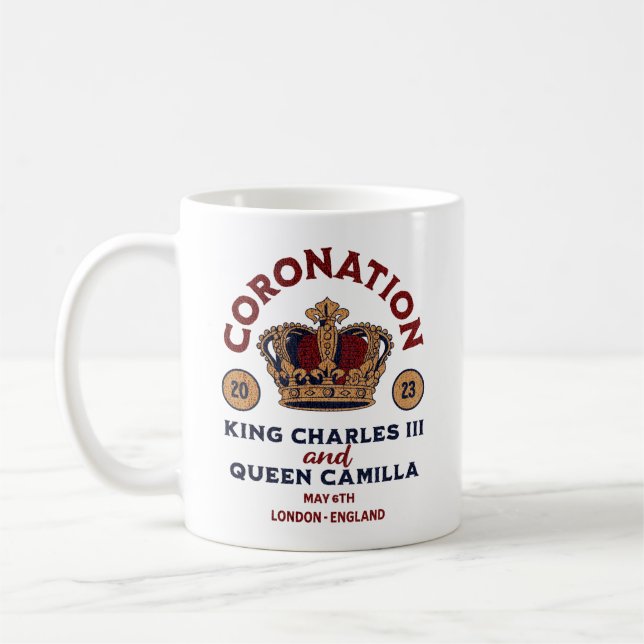 Kung Charles och Queen Camilla Coronation Kaffemugg (Vänster)