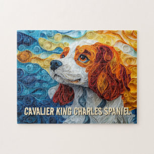 Kung Charles Papper Quilling Art Porträtt Pussel