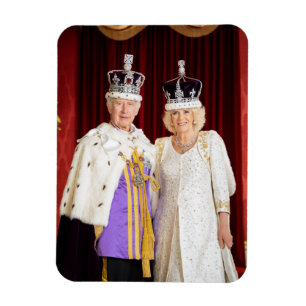 Kung Charles Queen Camilla Buckingham Palace Magnet