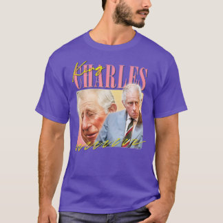 Kung Charles Retro Aesthetic Fläkt Design 4 T Shirt