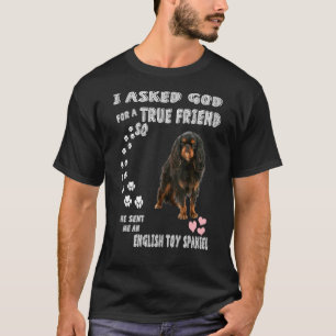 Kung Charles Spain Hund Pappa Mamma Skriv ut engel T Shirt