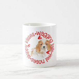 Kung Charles Spaniel, slarviga kyssar Kaffemugg