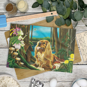 Kung Charles Spaniel Sprite Fantasy Kökshandduk