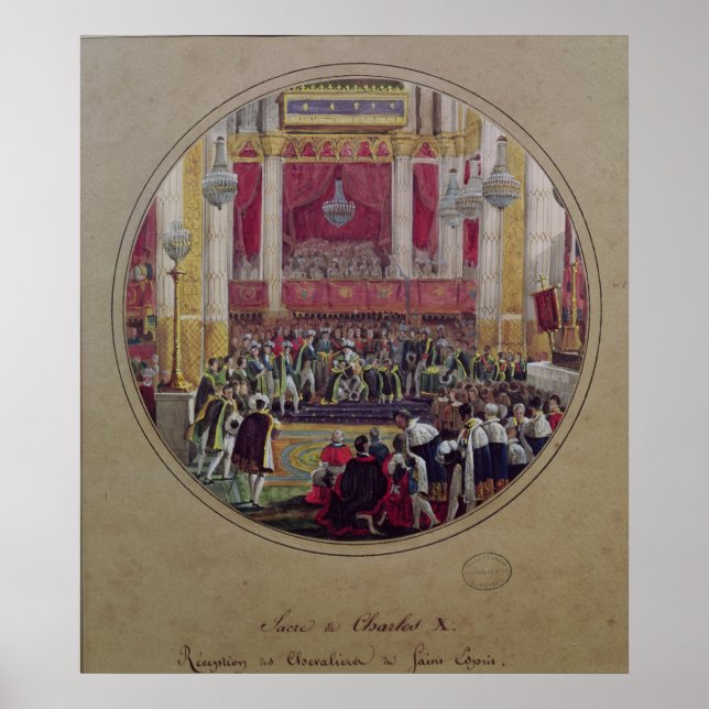 Kung Charles X som tog emot Knight Poster (Framsidan)