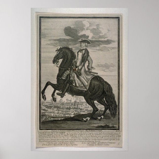 Kung Charles XII av Sverigen Poster (Framsidan)