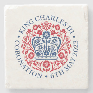 kung charter 3rd emblem souvenir Square papper coa Stenunderlägg