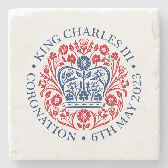 kung charter 3rd emblem souvenir Square papper coa Stenunderlägg (Framsidan)