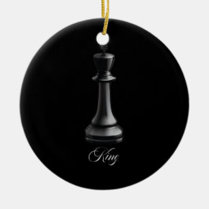 Kung Chess Biet Halloween Costume Chess Älskare Julgransprydnad Keramik