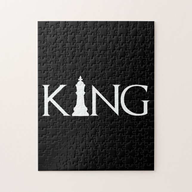 Kung Chess Biet Halloween Costume Chess Älskare Pussel (Vertikal)