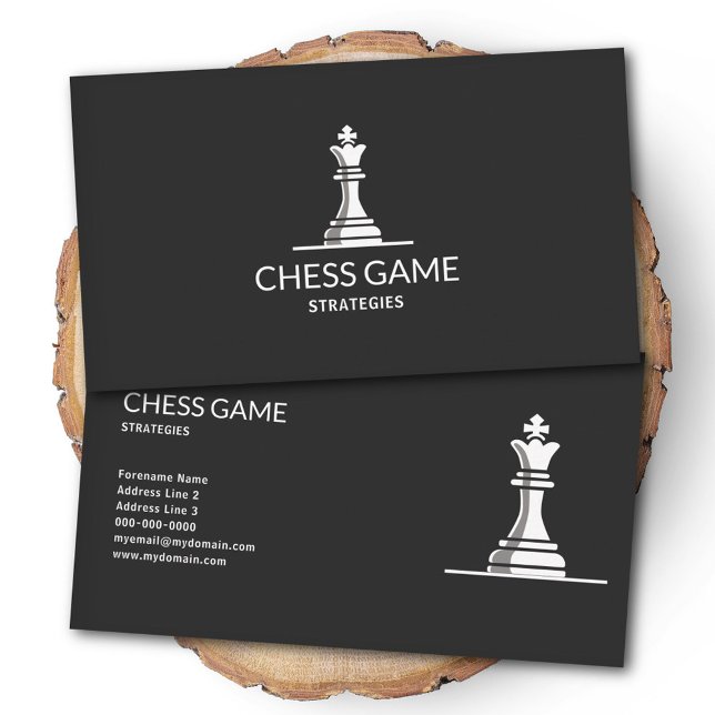 Kung - Chess Biet Visitkort (The King - Chess Piece Business Card)