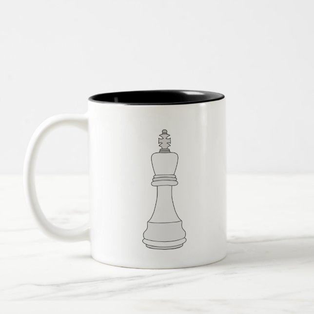 Kung Chess Två-Tonad Mugg (Vänster)