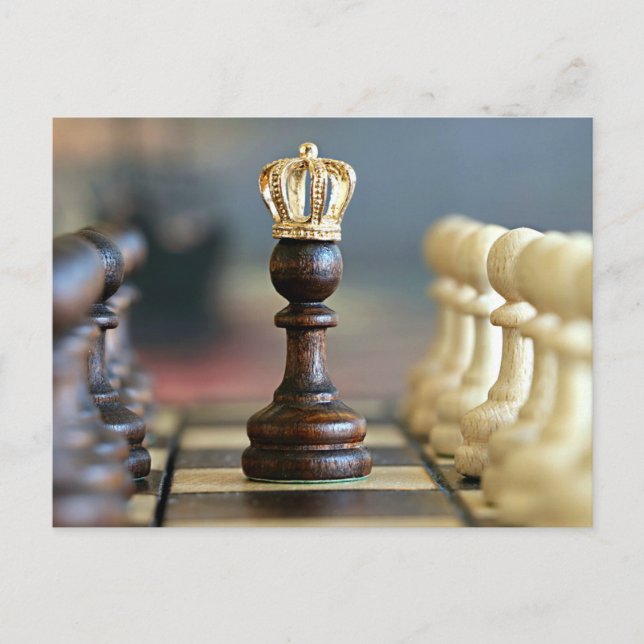 "Kung" Chess Vykort (Framsida)