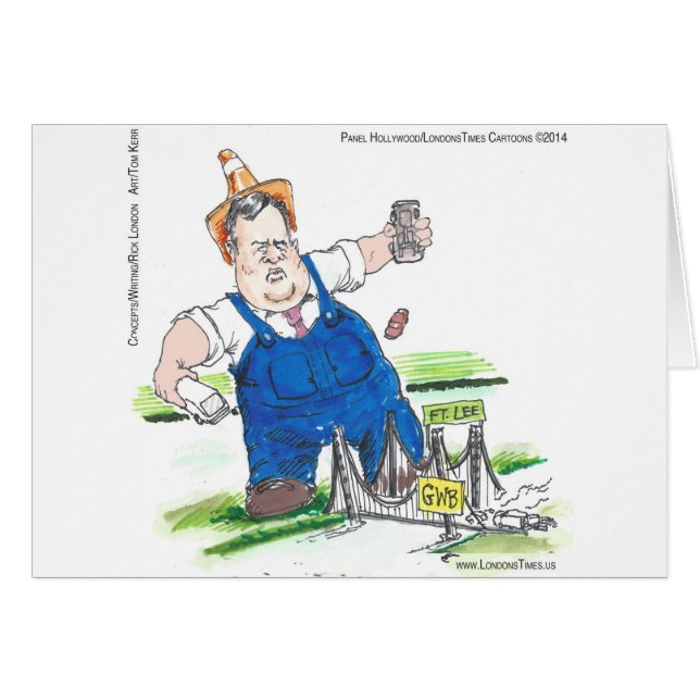 Kung Christie & GW Bridge Funny Hälsningskort (Framsidan Horizontal)