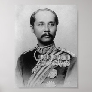 Kung Chulalongkorn Rama V av Thailand Poster