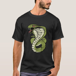 Kung Cobra Hissing Distress Snake Älskare T Shirt