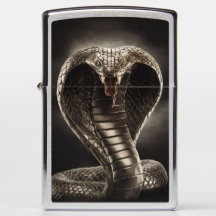 Kung Cobra Metall Engraves Art #4 Zippo Lighter
