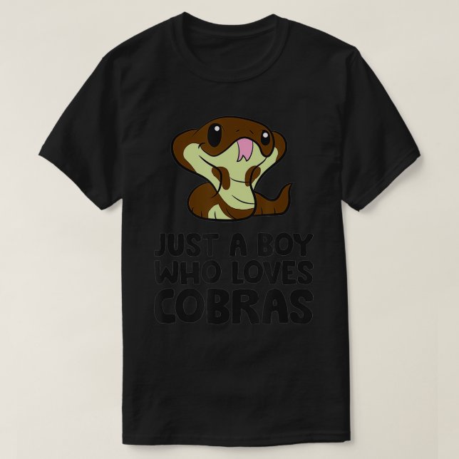 Kung Cobra Snake Bara en pojke som Kärlek Cobras T Shirt (Design framsida)